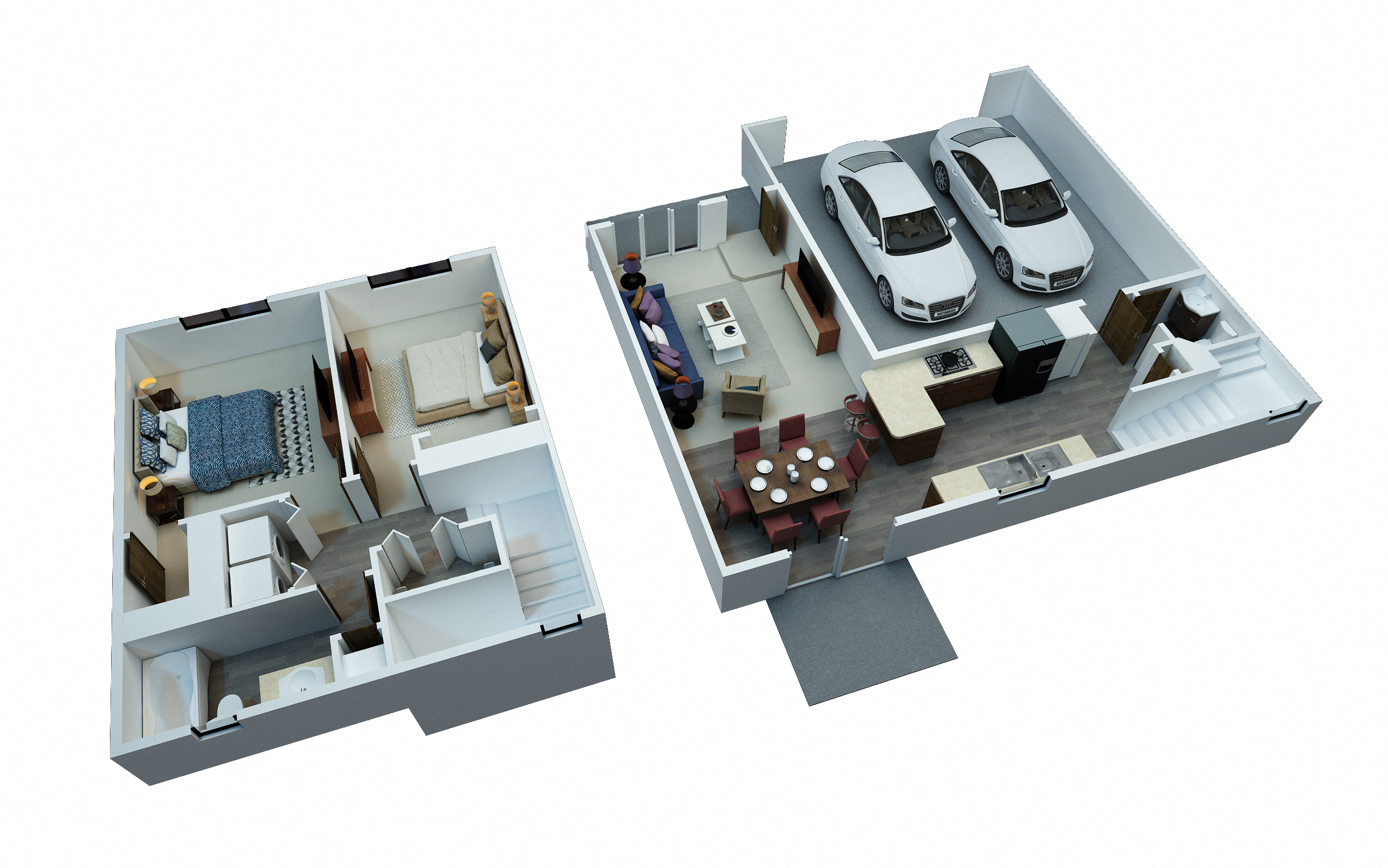 Floor plan for 2 beds, 1 bath, 1072 sqft